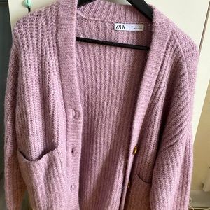 Purple cardigan Zara